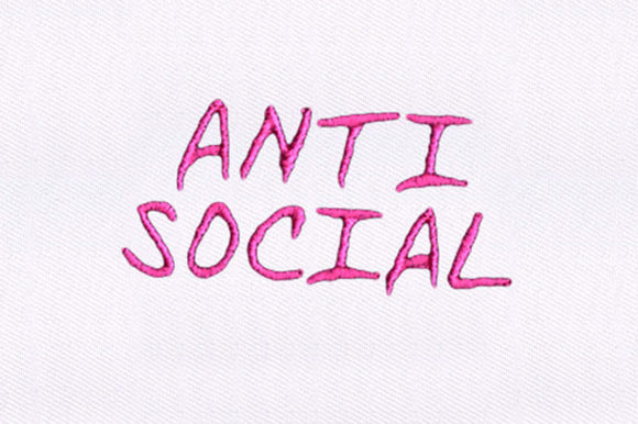 Anti Social Text: A Designer's Review for Boutique Sweatshirt Embroidery