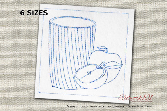 Apple Juice with Glass Lineart – Embroidery Design Review