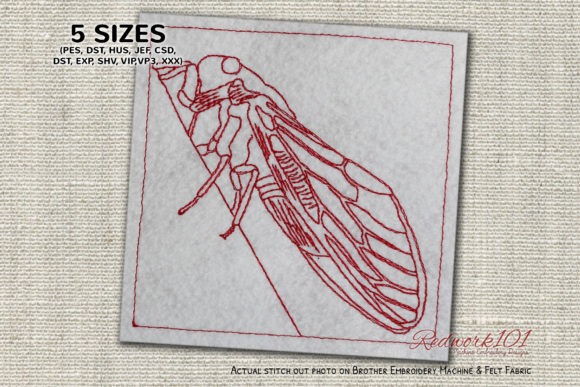 Cicada Lineart: A Seasonal Embroidery Design Worth Stitching