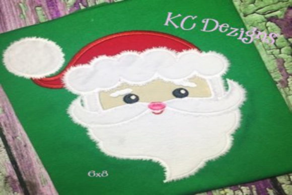 Fuzzy Santa Face: Testing a Christmas Applique Design for Gifts