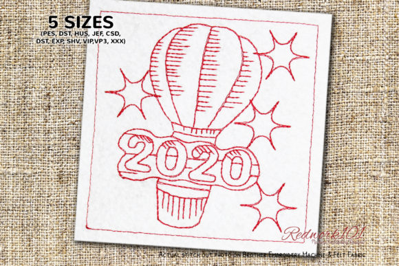 Hot Air Balloon 2020 Redwork Design: A Seasonal Review