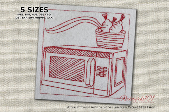 Microwave Lineart: A Seasonal Kitchen Embroidery Review