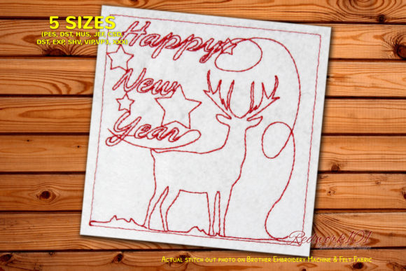 Reindeer New Year Card: A Seasonal Embroidery Review